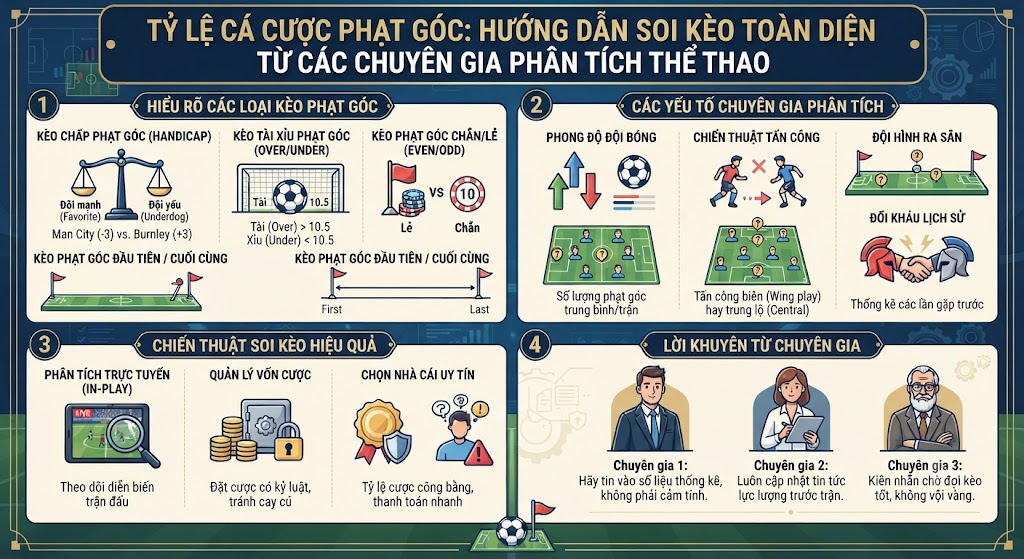 tỷ lệ cá cược phạt góc