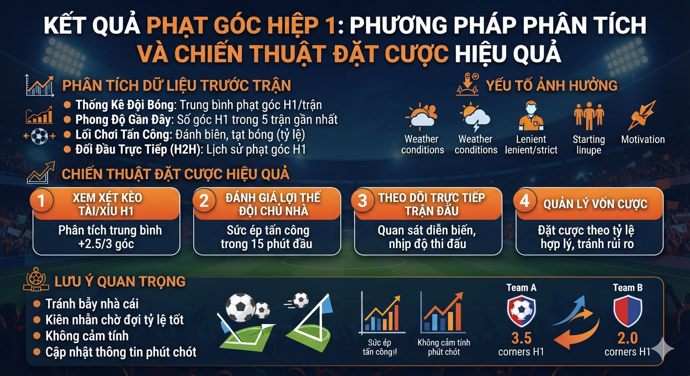 kết quả phạt góc hiệp 1