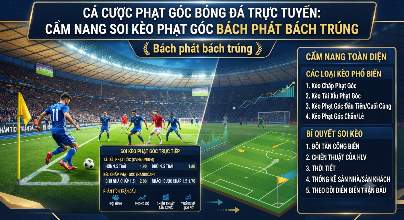 cá cược phạt góc bóng đá trực tuyến